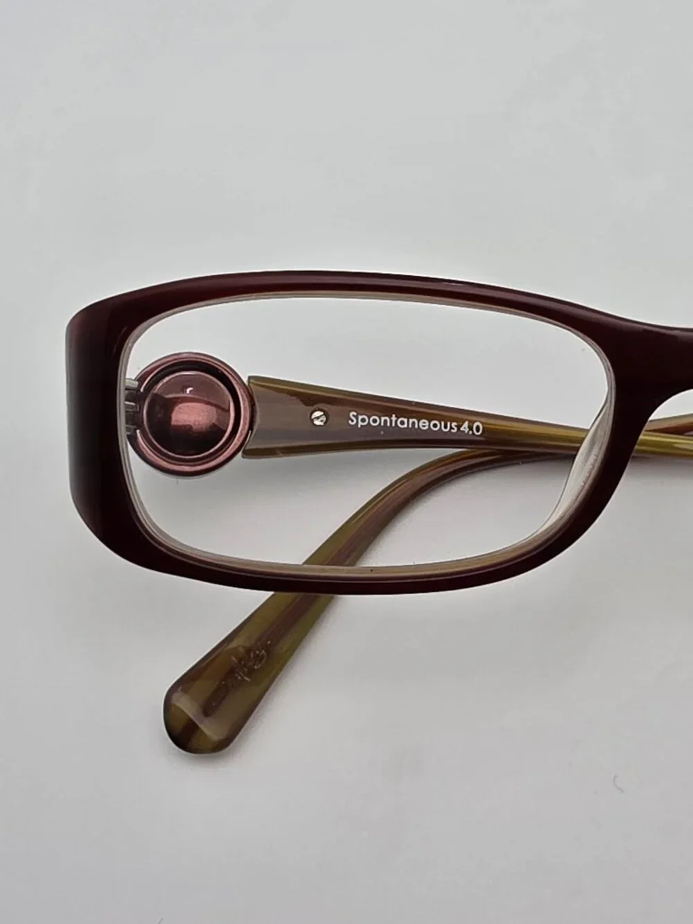 Oakley 22-090 Spontaneous 4.0 Striped Plum Polished Brown Eyeglasses Frame 51mm